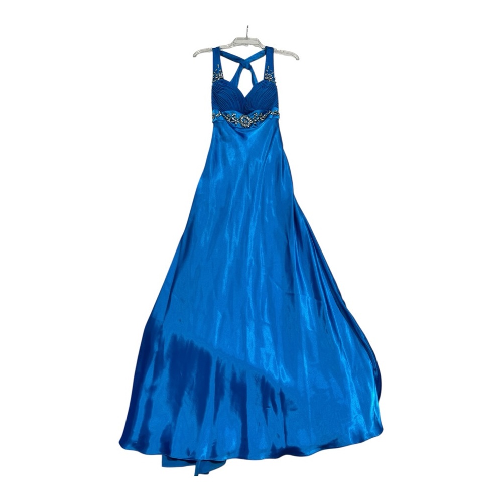 Cache Blue Backless Dress Size 4 vNUC